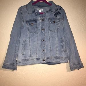 {Ava&Viv} Embroidered denim jacket
